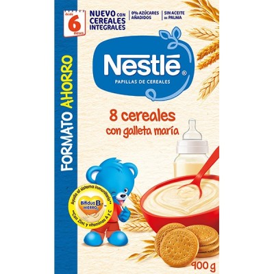 Nestle 8 Cereales Con Galleta Maria 900G.